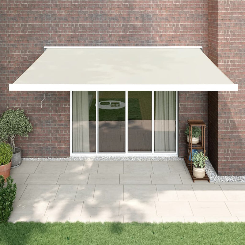 Vidaxl Luifel extiende 4.5x3 m de polvo y crema de aluminio