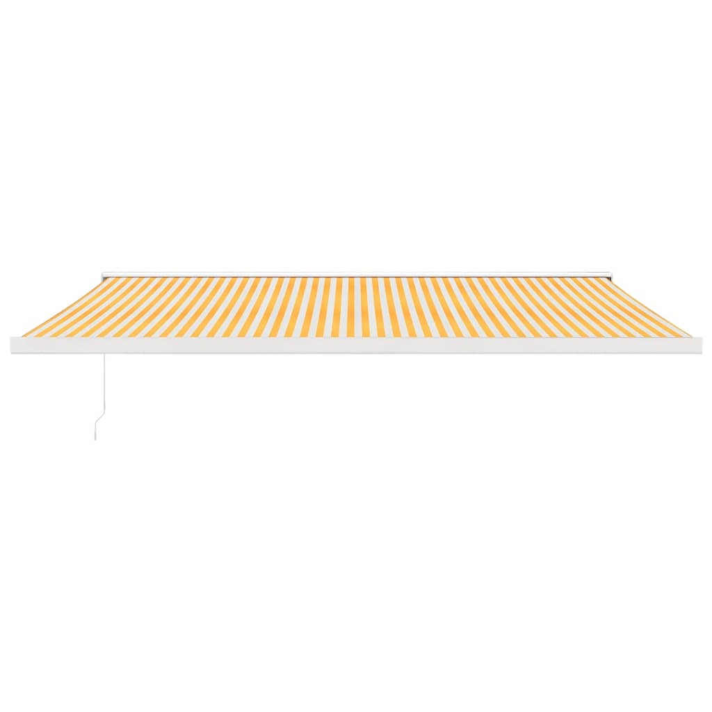 Vidaxl Luifel extensible 5x3 m de polvo y aluminio amarillo y blanco