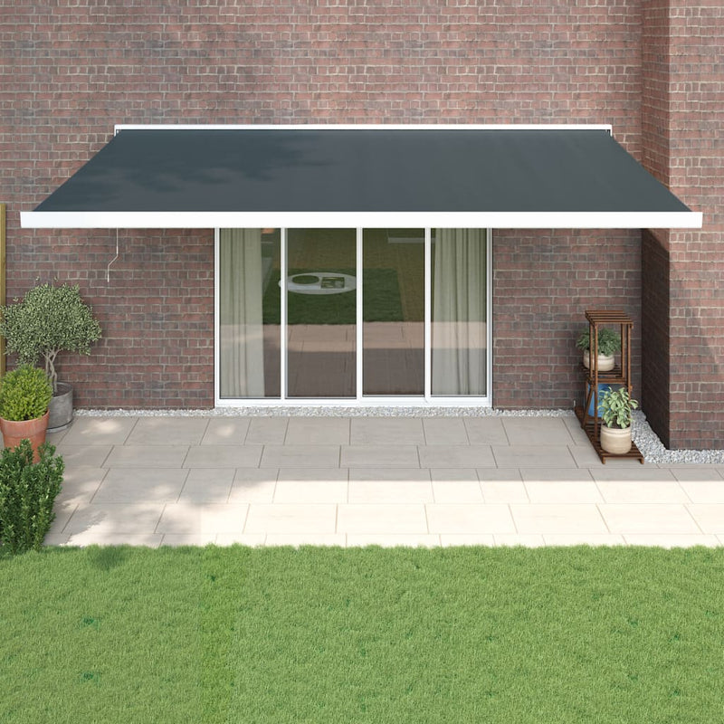 Vidaxl Luifel extiende 5x3 m de polvo y antracita de aluminio