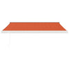 Vidaxl Luifel Extendible 3x2.5 m de polvo y aluminio naranja y marrón