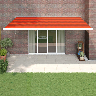 Vidaxl Luifel extensible 5x3 m de polvo y aluminio naranja y marrón