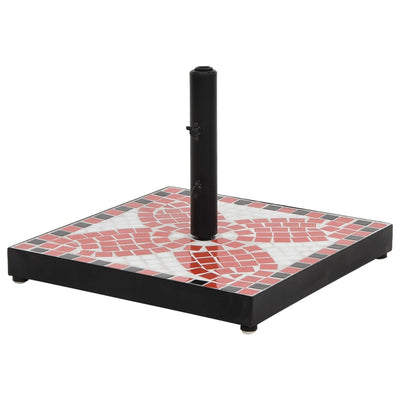 Vidaxl Parasol Foot Square 12 kg Terracotta Bianco