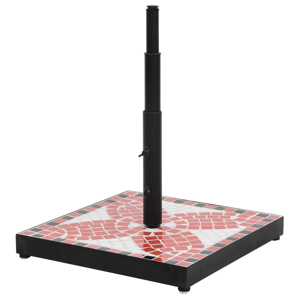 Vidaxl Parasol Foot Square 12 kg Terracotta Bianco