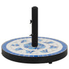 Vidaxl Parasol pie alrededor de 12 kg azul y blanco