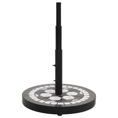 Vidaxl Parasol Foot intorno a 12 kg in bianco e nero