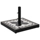 Vidaxl Parasol Foot Square 12 kg in bianco e nero