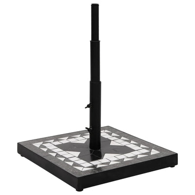 Vidaxl Parasol Foot Square 12 kg in bianco e nero