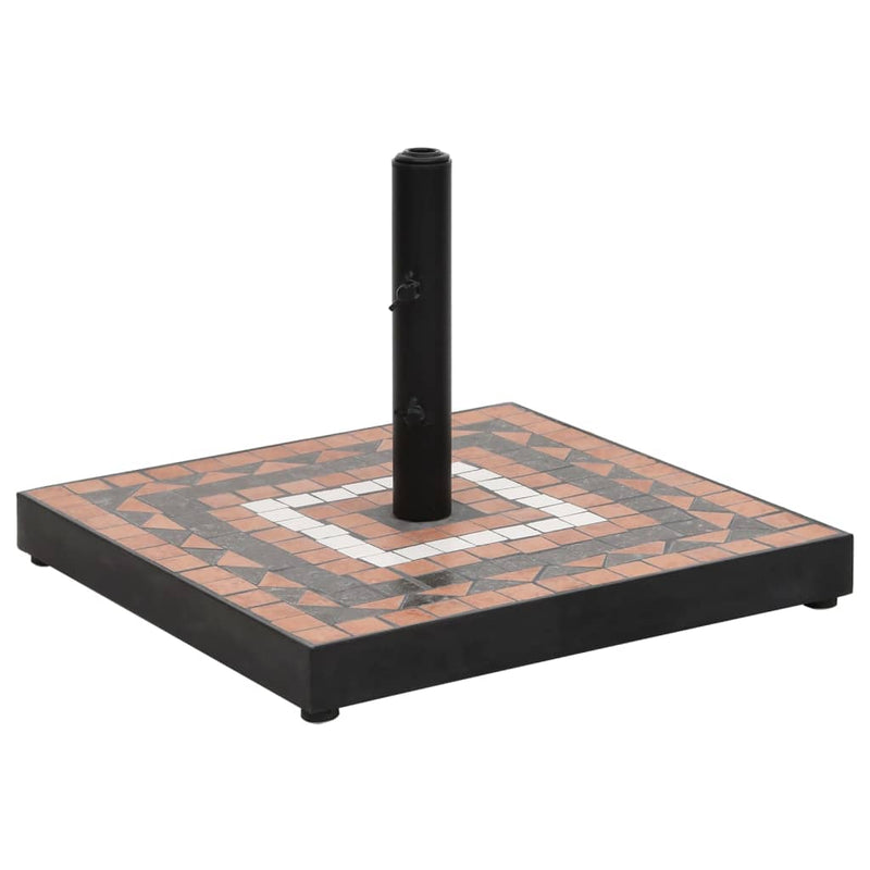 Vidaxl Parasol Foot Square 12 kg Terracotta color blanco