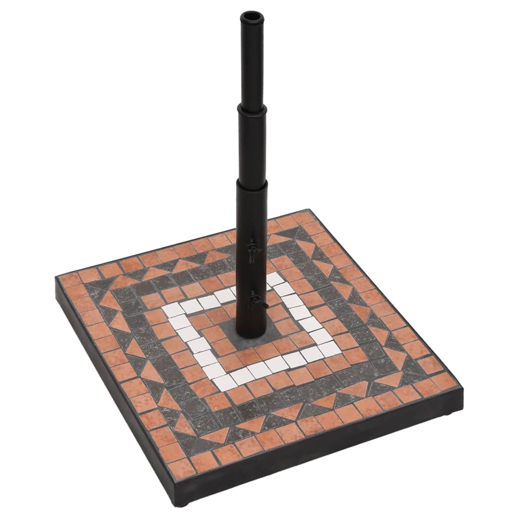 Vidaxl Parasol Foot Square 12 kg Terracotta color blanco