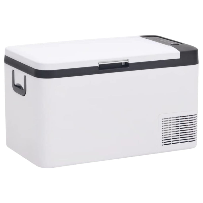 Vidaxl Cool Box con manico 18 l pp pe in bianco e nero