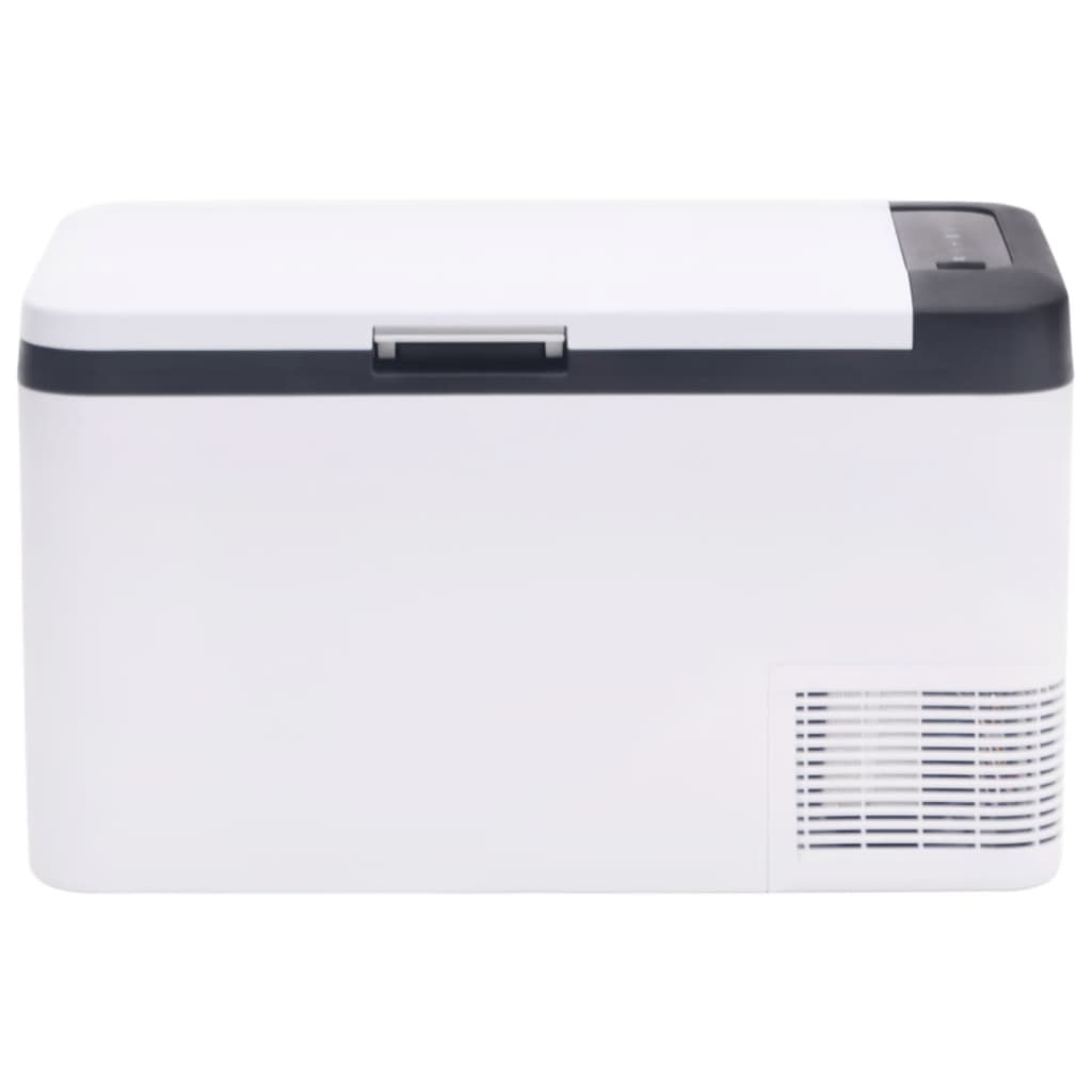 Vidaxl Cool Box con manico 18 l pp pe in bianco e nero