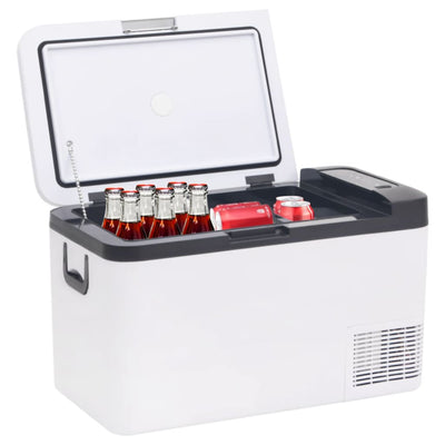 Vidaxl Cool Box con manico da 25 L pp PE in bianco e nero