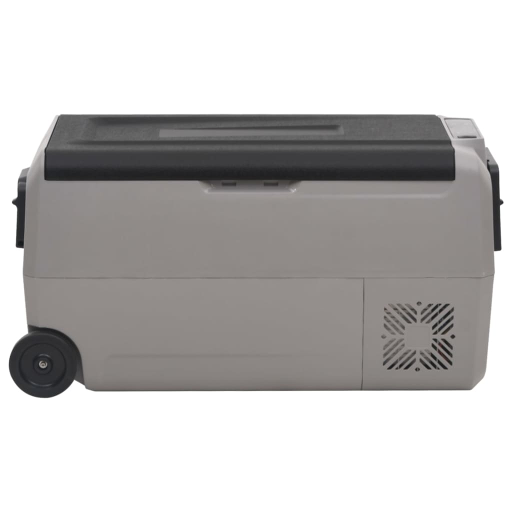 Vidaxl Cool Box con ruote e manette 36 l Polypropene nero e grigio