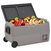 Vidaxl Cool Box con ruote e maniglia 60 l Polypropene nero e grigio