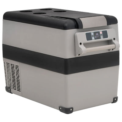 Vidaxl Cool Box con impugnatura da 35 l PP PE in bianco e nero