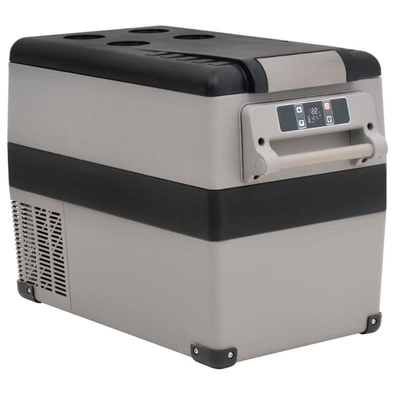 Vidaxl Cool Box con impugnatura da 35 l PP PE in bianco e nero