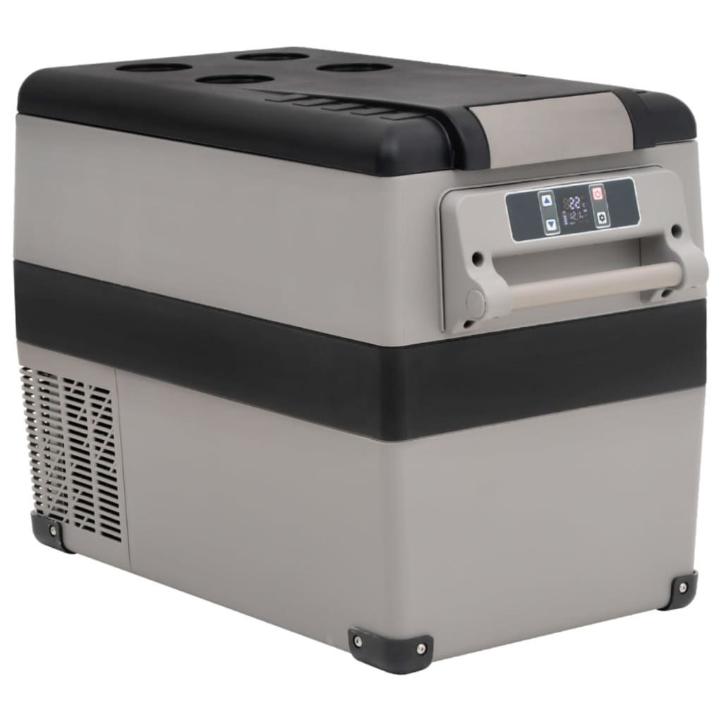 Vidaxl Cool Box con manico 55 L PP PE nero e grigio