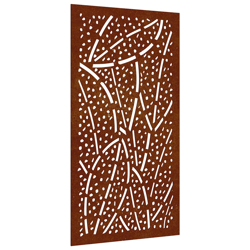 Vidaxl Decoración de paredes de jardín de hojas de jardín 105x55 cm Cortenstaal