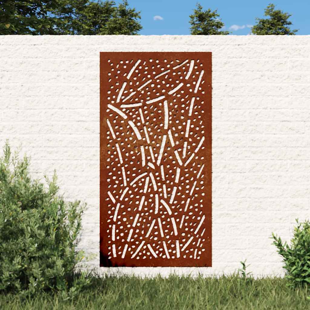 Vidaxl Decoración de paredes de jardín de hojas de jardín 105x55 cm Cortenstaal