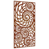 Vidaxl Decoración de la pared Diseño de concha de jardín 105x55 cm Corten Steel