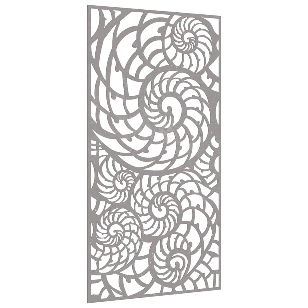 Vidaxl Decorazione murale Design da guscio da giardino 105x55 cm acciaio corn
