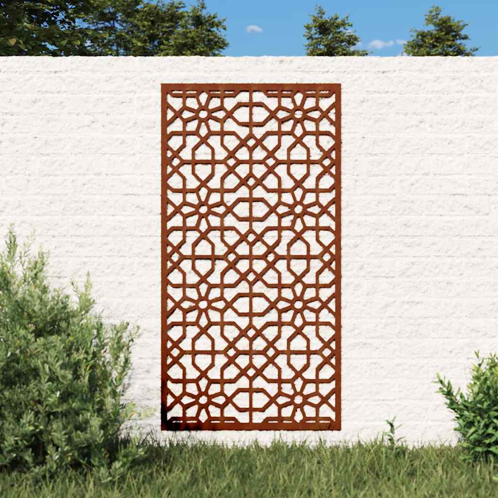 Vidaxxl decoración de pared jardín diseño morisco 105x55 cm acero corten