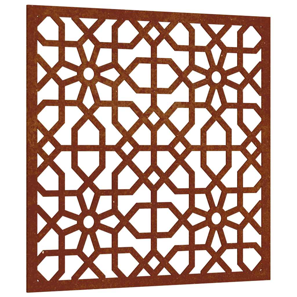 Vidaxl decorazione murale giardino moors design 55x55 cm cortenstaal