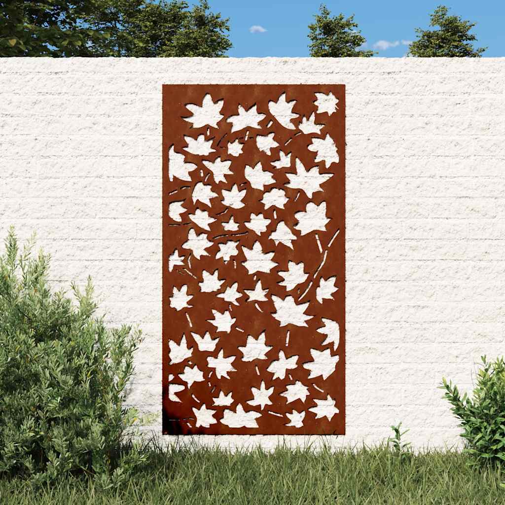 Vidaxl Decorazione murale giardino Esdoornlage Design 105x55 cm Cortenstaal