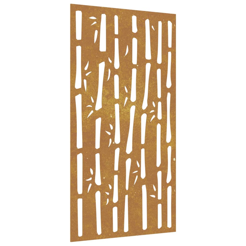 Diseño de bambú de la decoración de pared Vidaxl 105x55 cm Cortenstaal
