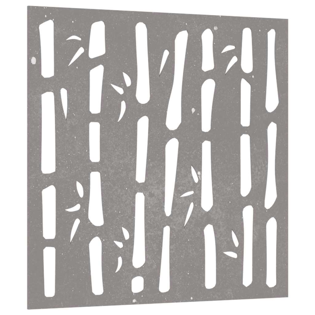 Vidaxl Decorazione murale Design di bambù da giardino 55x55 cm Cortenstaal
