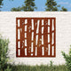Diseño de bambú de decoración de pared Vidaxl 55x55 cm Cortenstaal