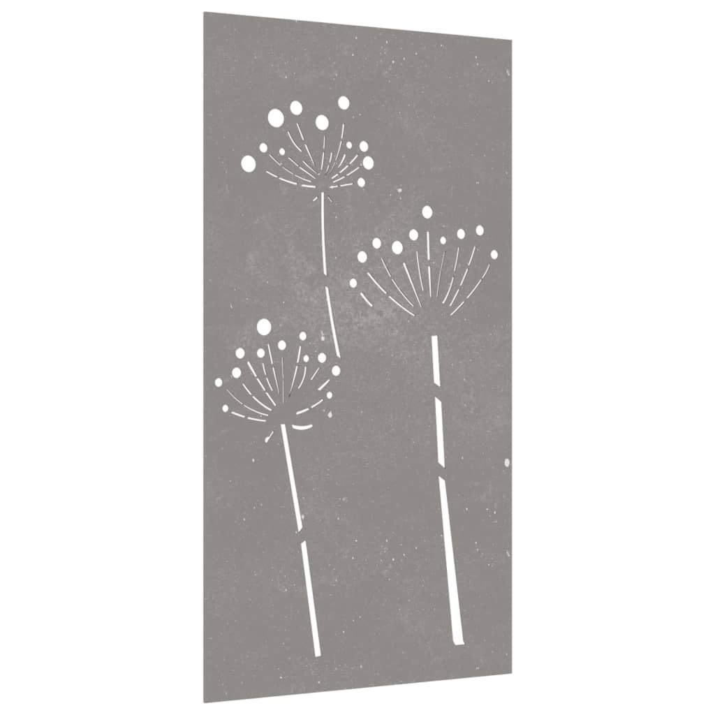 Vidaxl Decoración de la pared Garden Flower Design 105x55 cm Cortenstaal