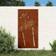 Vidaxl Decorazione murale Design fiore da giardino 105x55 cm Cortenstaal