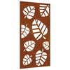 Vidaxl Decoración de paredes de jardín de hojas de jardín 105x55 cm Cortenstaal