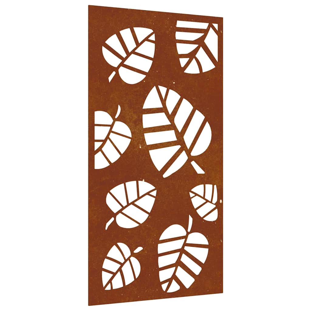 Vidaxl Decoración de paredes de jardín de hojas de jardín 105x55 cm Cortenstaal
