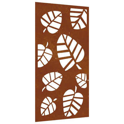 Vidaxl Decoración de paredes de jardín de hojas de jardín 105x55 cm Cortenstaal