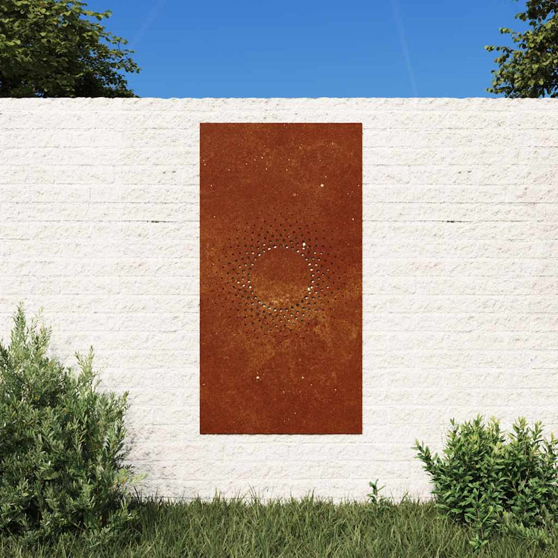 Vidaxl Decoración de pared Garden Sun Sports 105x55 cm Corten Steel
