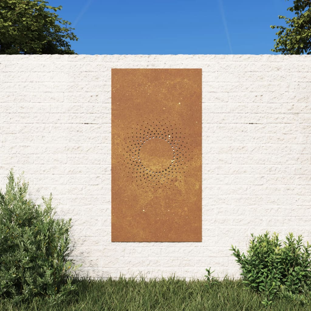 Vidaxl Decoración de pared Garden Sun Sports 105x55 cm Corten Steel