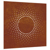Vidaxl Decoración de la pared Garden Sun Sport 55x55 cm Cortenstaal