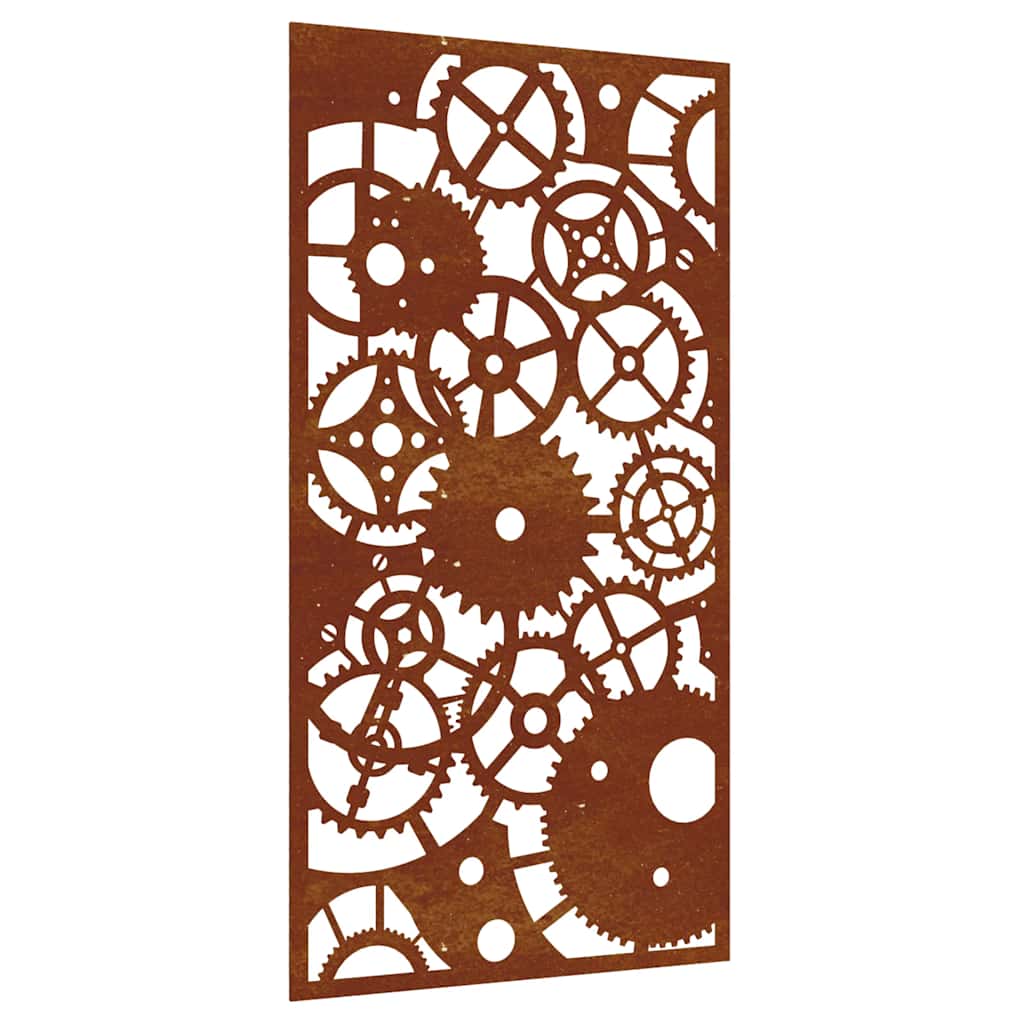 Diseño de engranajes de jardín de decoración de pared Vidaxl 105x55 cm Corten Steel