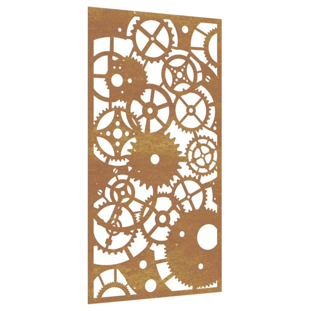 Vidaxl Decorazione da parete Design per ingranaggi da giardino 105x55 cm acciaio corn