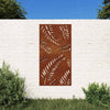 Vidaxl Decoración de paredes de jardín de hojas de jardín 105x55 cm Cortenstaal