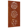 Vidaxl Decoración de paredes de jardín de hojas de jardín 105x55 cm Cortenstaal