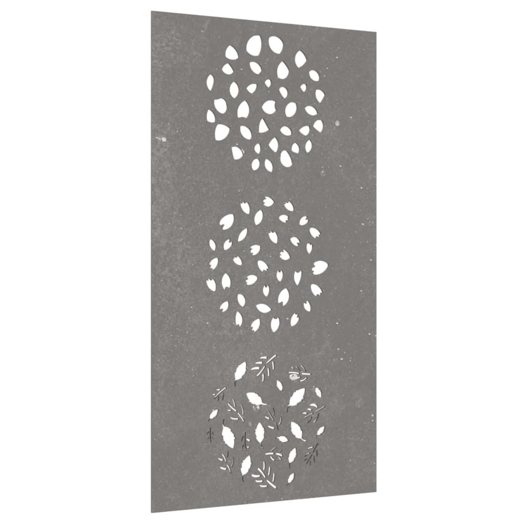 Vidaxl Decoración de paredes de jardín de hojas de jardín 105x55 cm Cortenstaal