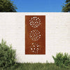 Vidaxl Decoración de paredes de jardín de hojas de jardín 105x55 cm Cortenstaal