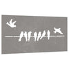 VidaXL decorazione murale design uccello da giardino 105x55 cm in acciaio corten