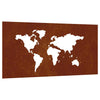 Vidaxl Decorazione murale Design della mappa del mondo 105x55 cm Cortenstaal