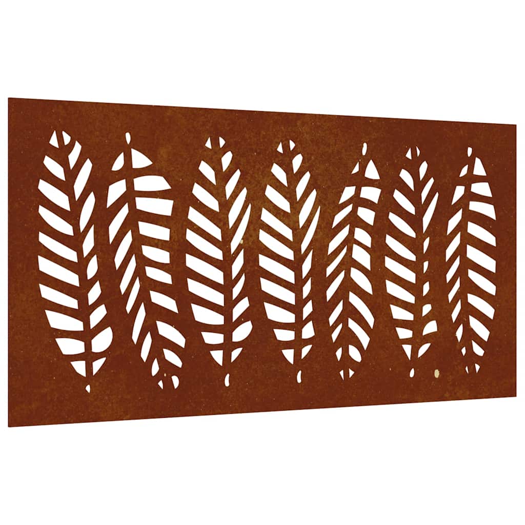 Vidaxl Decoración de paredes de jardín de hojas de jardín 105x55 cm Cortenstaal