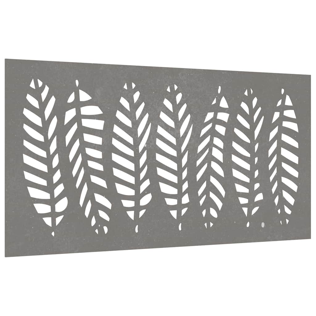 Vidaxl wanddecoratie tuin bladontwerp 105x55 cm cortenstaal