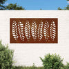 Vidaxl Decoración de paredes de jardín de hojas de jardín 105x55 cm Cortenstaal